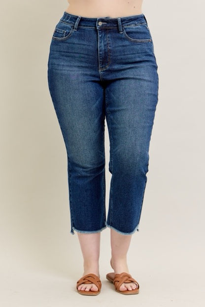 High Waist Dark Wash Kick Flare - Judy Blue Jeans