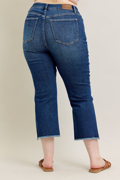 High Waist Dark Wash Kick Flare - Judy Blue Jeans