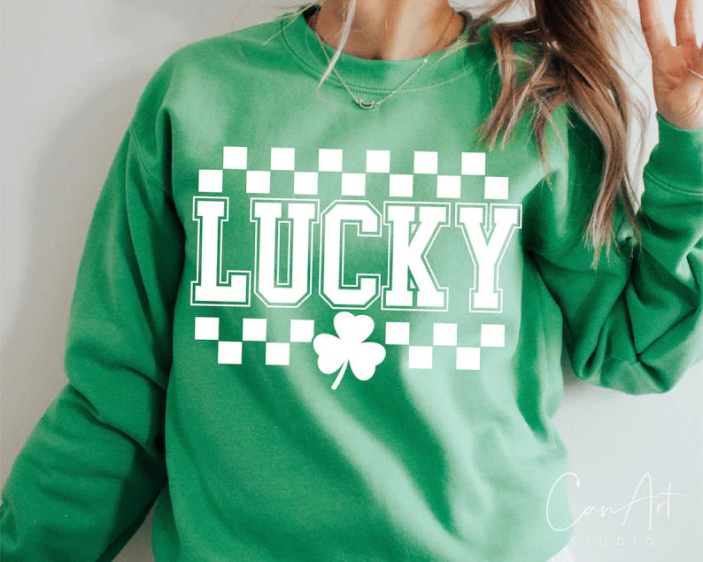 Checkered Lucky Crewneck