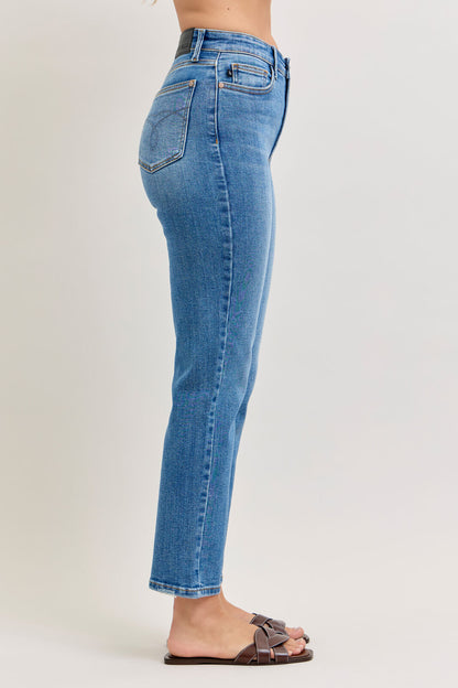 High Waist Ankle Straight - Judy Blue Jeans