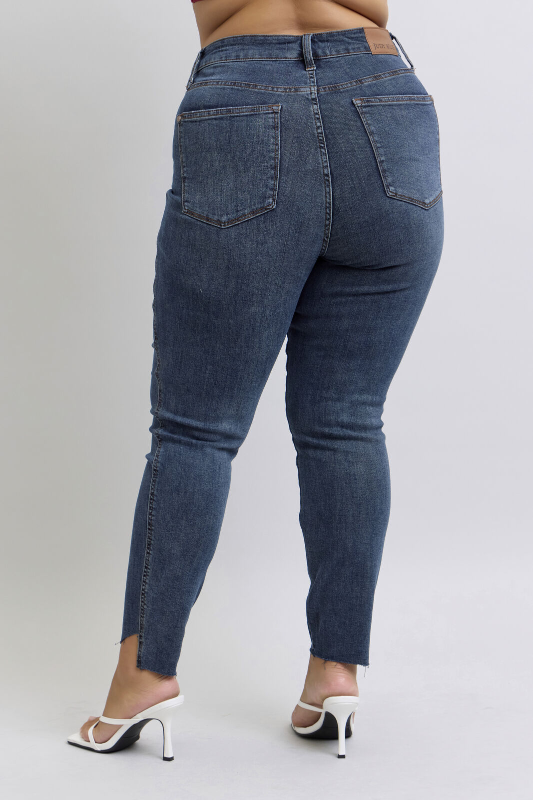 High Waist Tummy Control Step Hem Skinny - Judy Blue Jeans