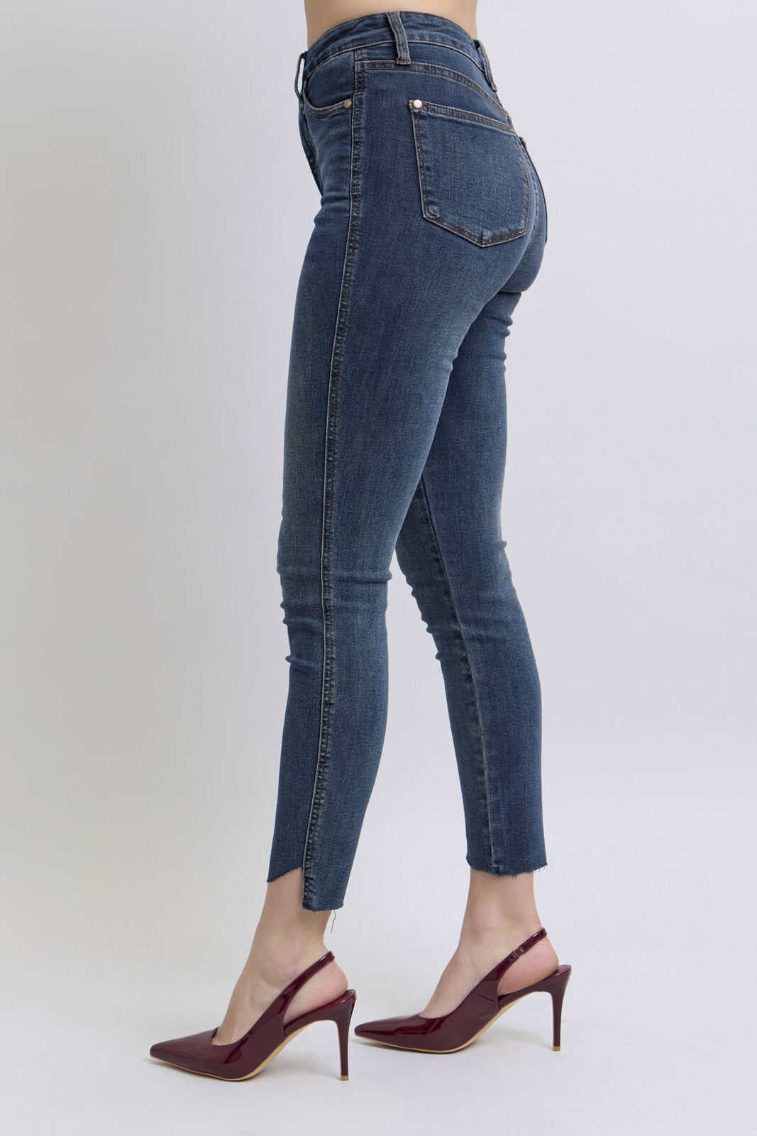 High Waist Tummy Control Step Hem Skinny - Judy Blue Jeans