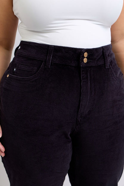 High Waist Corduroy Trouser Wide - Judy Blue Jeans