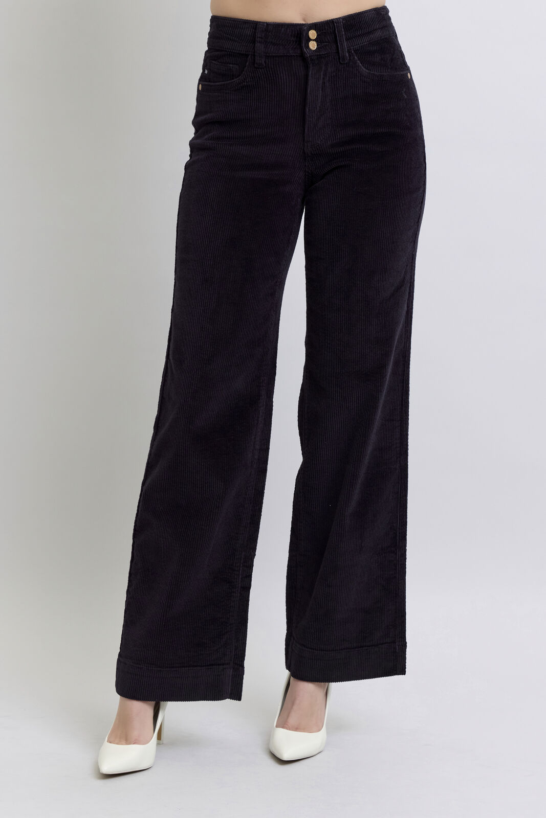 High Waist Corduroy Trouser Wide - Judy Blue Jeans