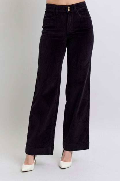 High Waist Corduroy Trouser Wide - Judy Blue Jeans