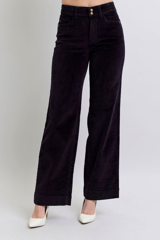 High Waist Corduroy Trouser Wide - Judy Blue Jeans