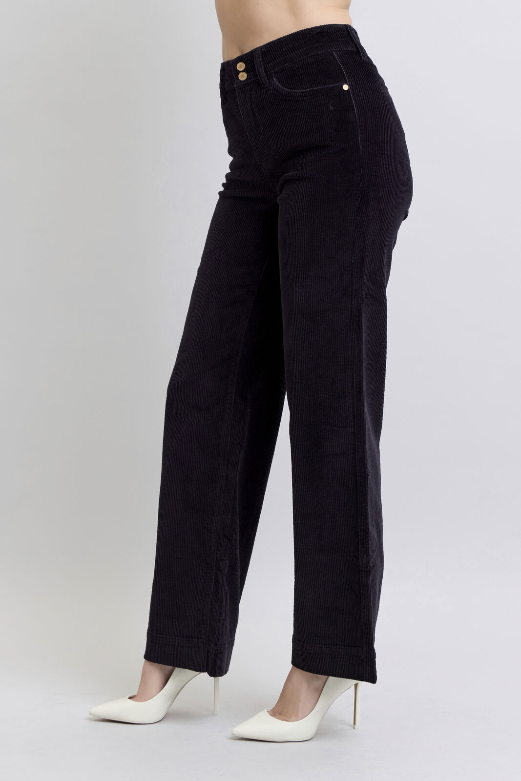 High Waist Corduroy Trouser Wide - Judy Blue Jeans
