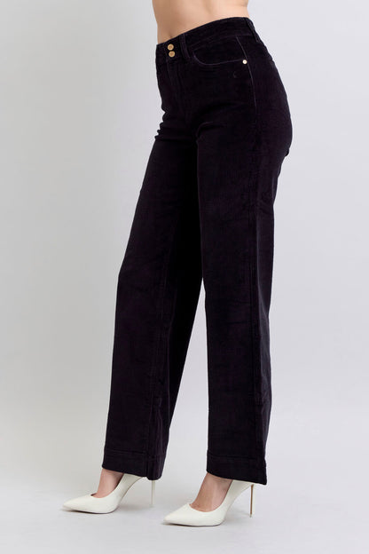 High Waist Corduroy Trouser Wide - Judy Blue Jeans