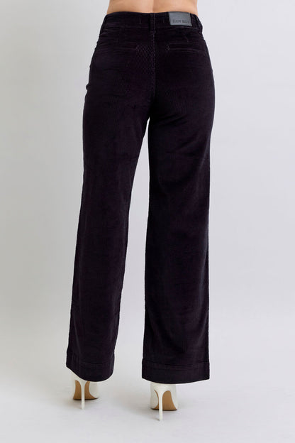 High Waist Corduroy Trouser Wide - Judy Blue Jeans