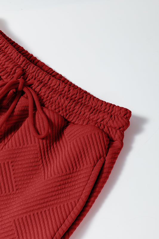 PREORDER: Red Dahlia Ultra Loose Textured 2pcs Slouchy Outfit (Ships 21-28 Business Days)