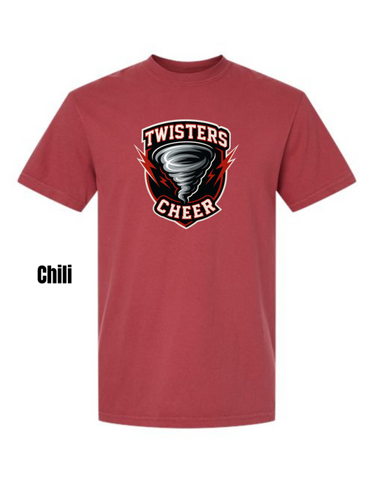Twisters Cheer Comfort Colors Tee (Ready in 7-14 Business Days)