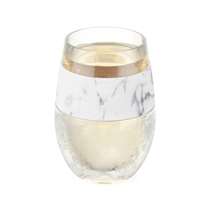 Wine FREEZE™ Cooling Cup Insulated wth Cooling Gel in Marble