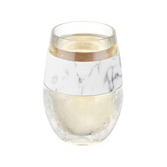 Wine FREEZE™ Cooling Cup Insulated wth Cooling Gel in Marble
