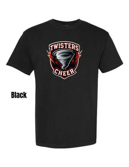 Twisters Cheer Comfort Colors Tee (Ready in 7-14 Business Days)