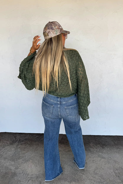 PREORDER: Fall Colors Free Spirit Bell Sleeve Top (Ships Week Of 9/22)