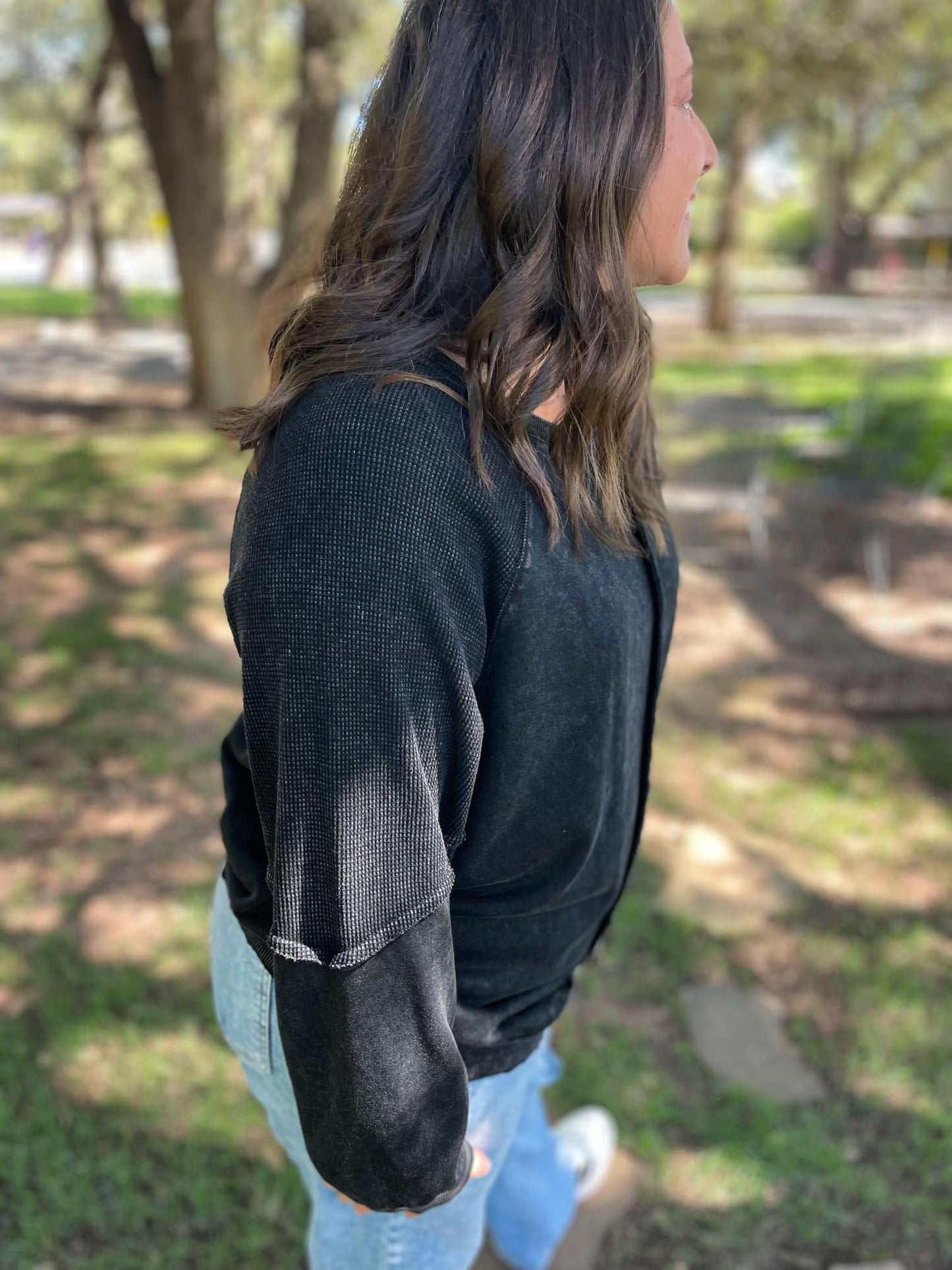 PREORDER: Best Selling Elliott Exposed Seam Sweatshirt in Five Colors (Ships 2-3 Weeks)