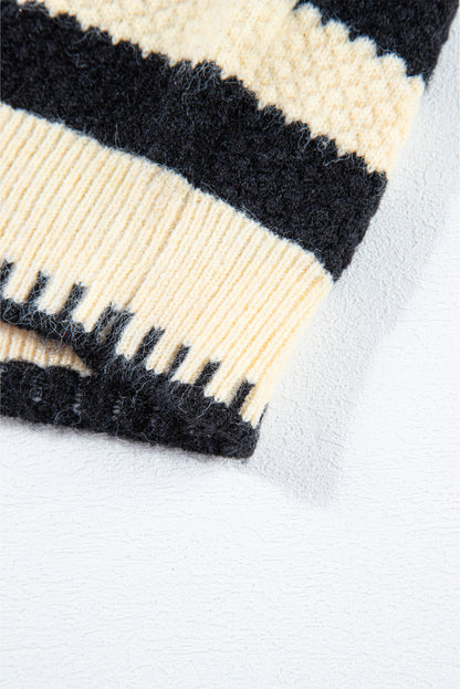 PREORDER: Striped Chic Button Cardigan Sweater (Ships 3-4 Weeks)