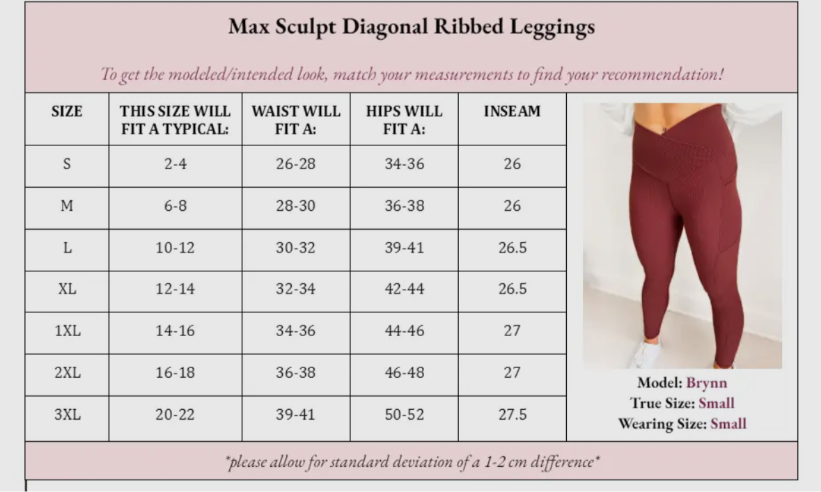 Max Sculpt Ribbed Leggings - Regular