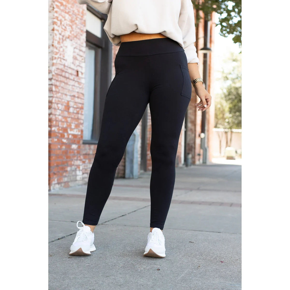 The Charlie - Black Full Length Leggings with Pockets