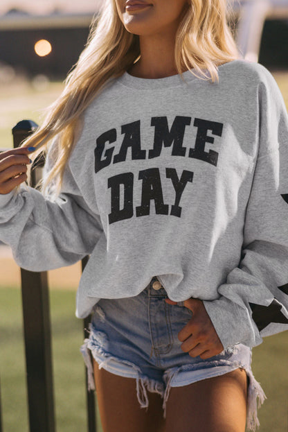 PREORDER: Black & Grey Star Sleeve Sweatshirt (Ships 2-4 Weeks)