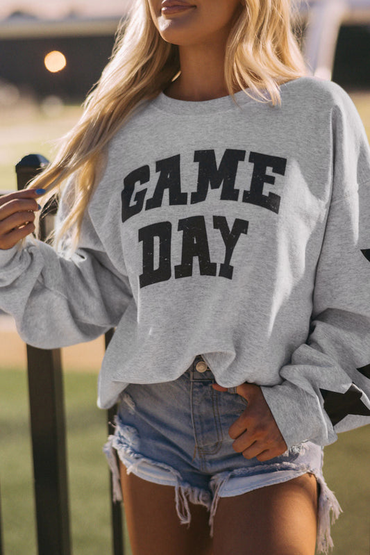 PREORDER: Black & Grey Star Sleeve Sweatshirt (Ships 2-4 Weeks)