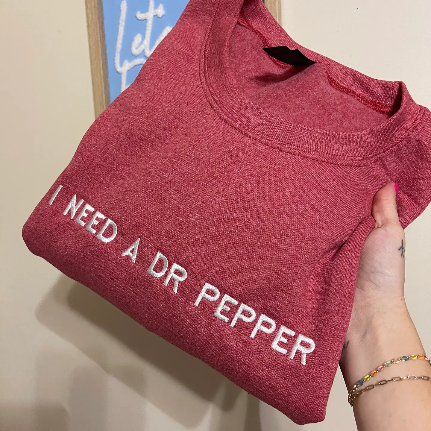 Dr. Pepper Embroidered Crewneck