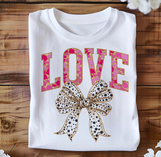 Love Leopard Bow Tee