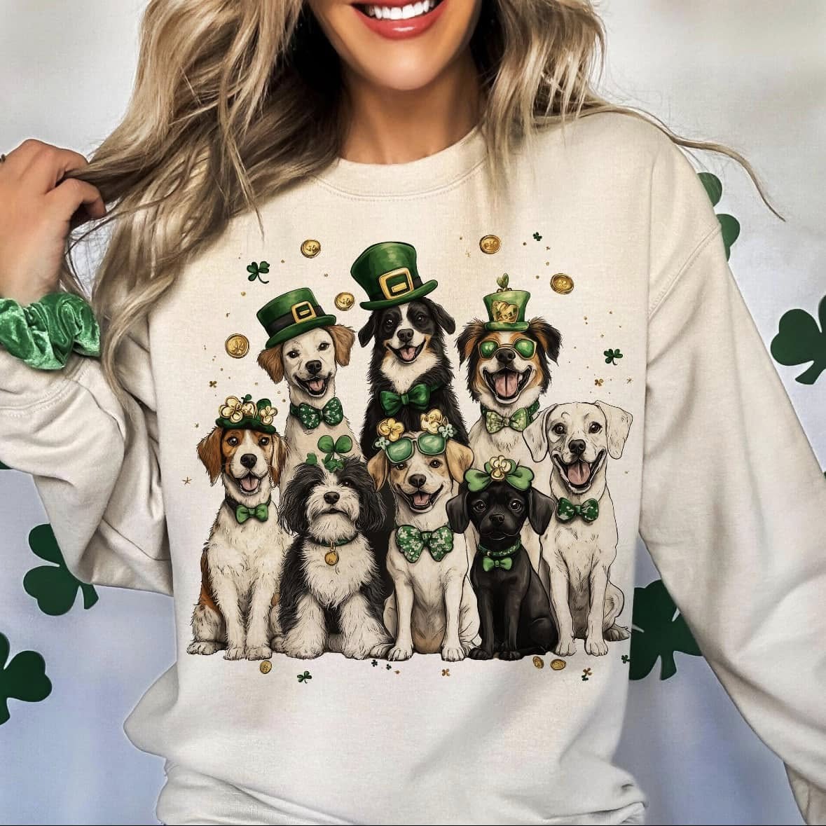 Dog Saint Patrick Crewneck