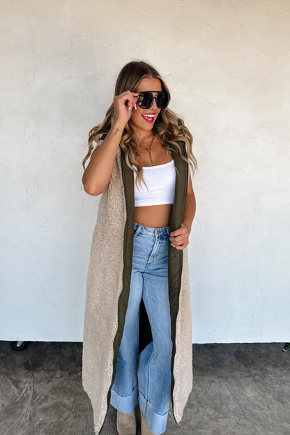 PREORDER: Reversible Sherpa Puffer Vest (Ships Week of 12/15)
