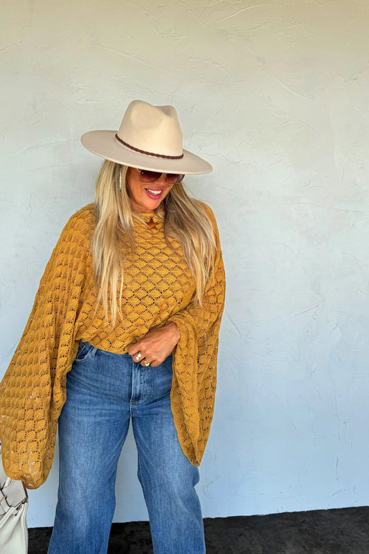 PREORDER: Fall Colors Free Spirit Bell Sleeve Top (Ships Week Of 9/22)