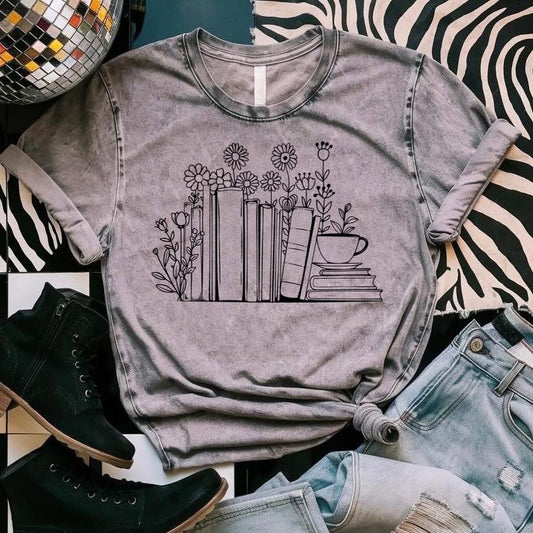 Floral Book Spines Tee