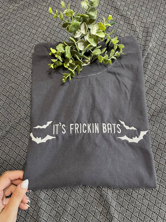 PREORDER: Embroidered It's Frickin' Bats Tee (Ships in 3-4 weeks)