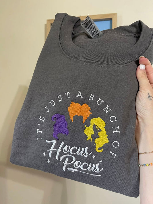 PREORDER: Embroidered Hocus Pocus Crewneck (Ships in 3-4 weeks)