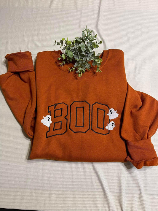 PREORDER: Embroidered BOO Crewneck (Ships in 3-4 weeks)
