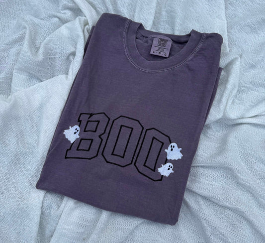 PREORDER: Embroidered BOO Tee (Ships in 3-4 weeks)