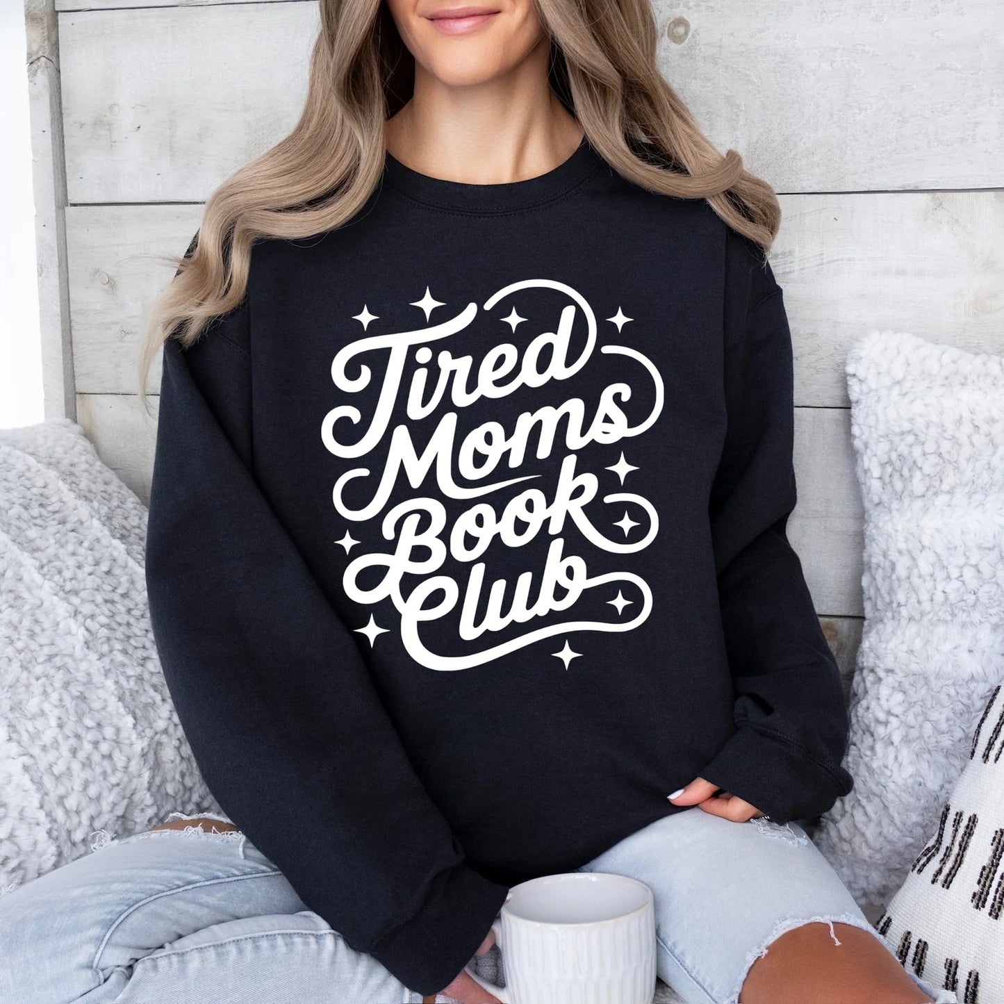 Tired Moms Book Club Crewneck