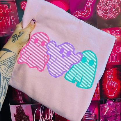 Glitter Seersucker Ghosts Tee
