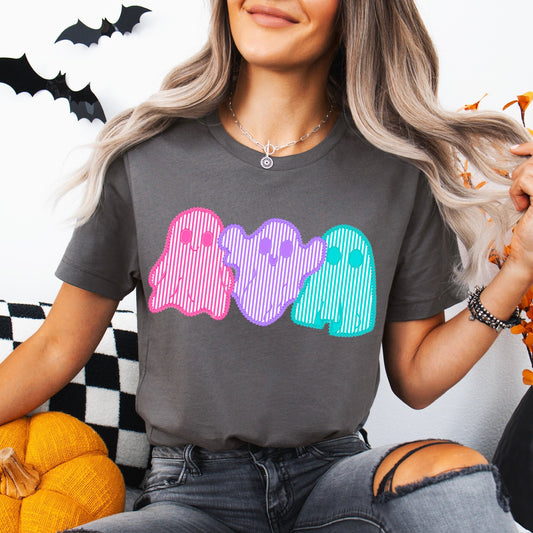 Glitter Seersucker Ghosts Tee