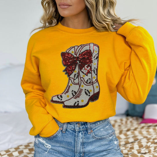 Kansas City Boots Chenille Patch Crewneck