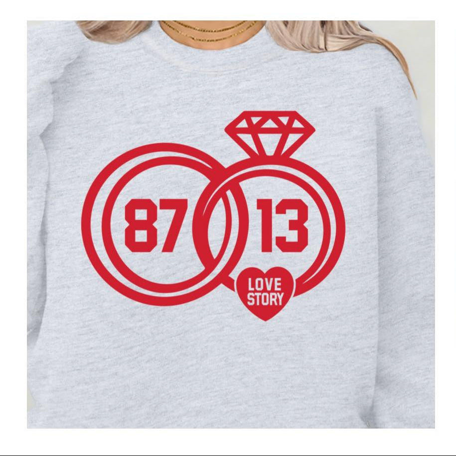 87+13 Love Story Rings Crewneck