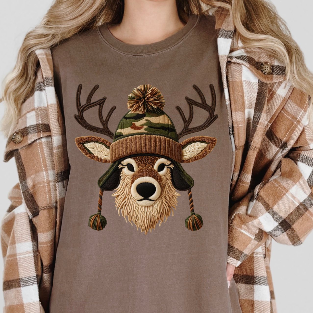Camo Reindeer Tee