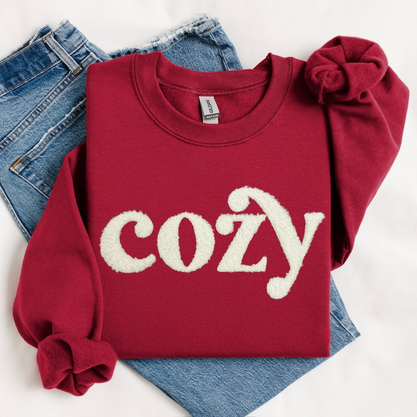 Cozy Fluffy Patch Crewneck