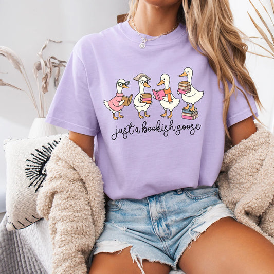 Just A Bookish Goose Tee