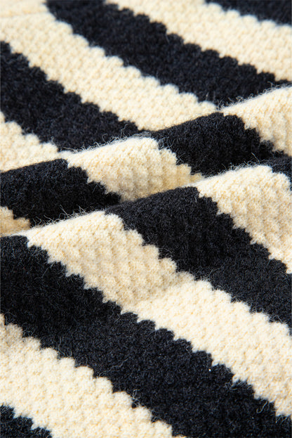 PREORDER: Striped Chic Button Cardigan Sweater (Ships 3-4 Weeks)