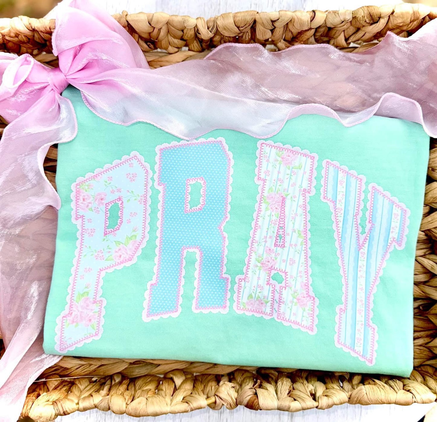 Pray Faux Lace Tee