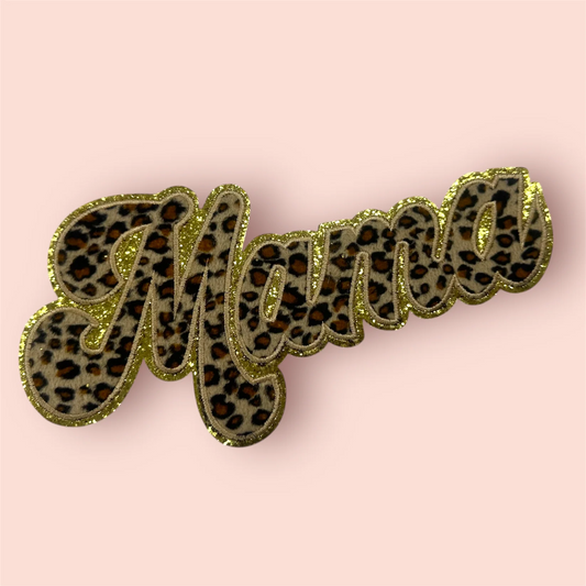Chenille Patch - leopard MAMA Crewneck