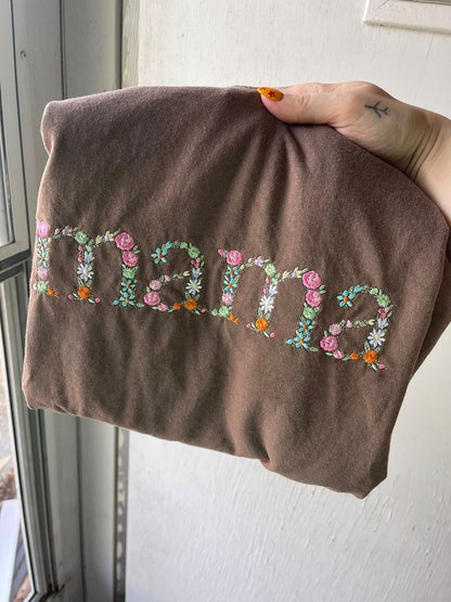 PREORDER: Floral Embroidered Saying Tee (Ships on or before May 1)