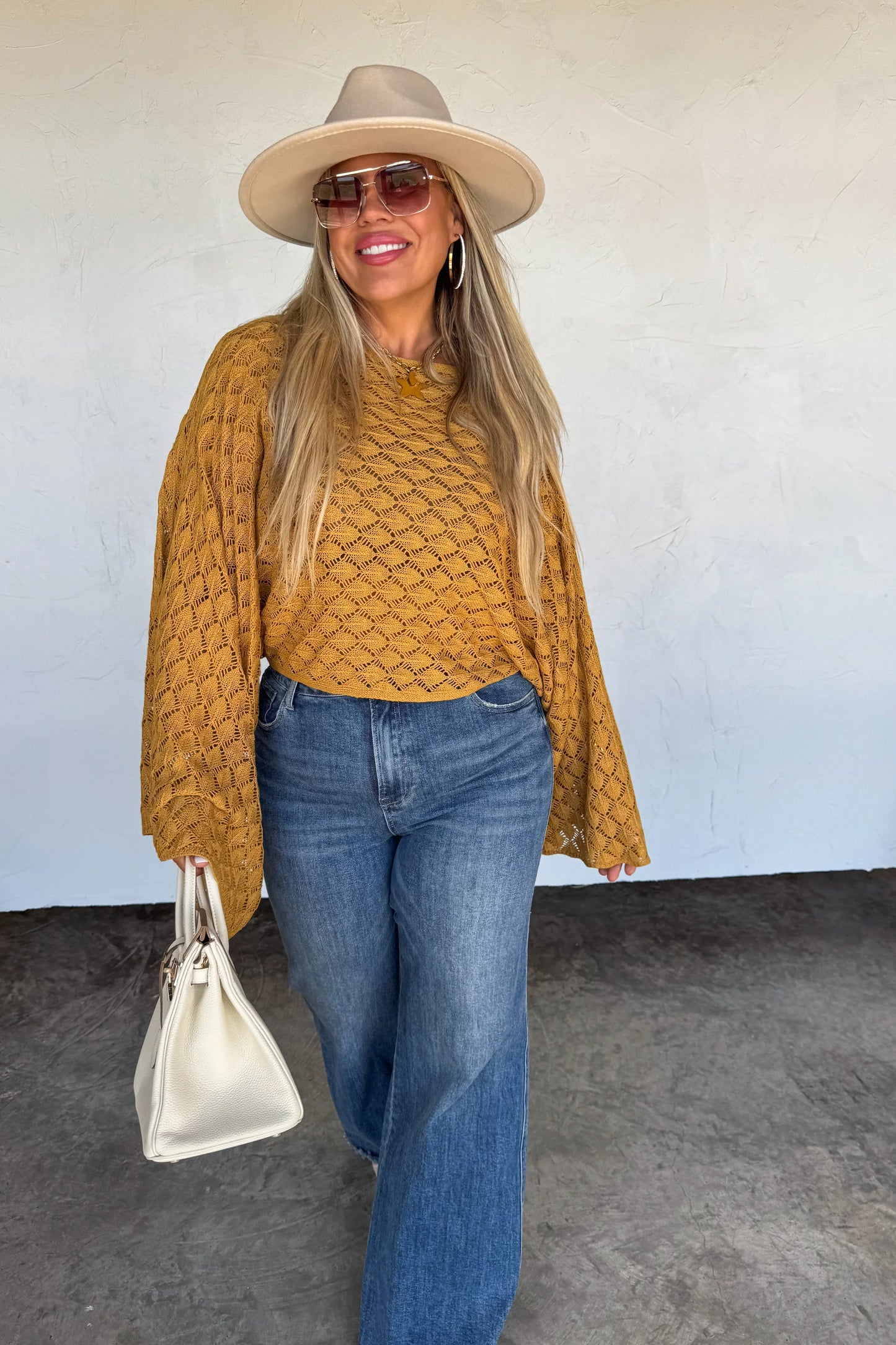 PREORDER: Fall Colors Free Spirit Bell Sleeve Top (Ships Week Of 9/22)