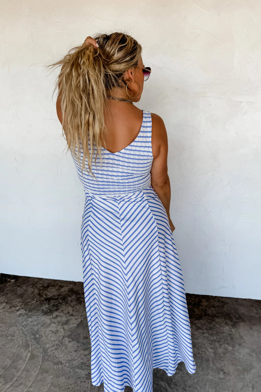 PREORDER: LUCIANA STRIPE DRESS (Ships Week Of 6/30)