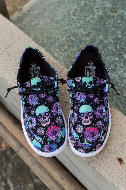 PREORDER: Sugar Skull Halloween Casual Shoes (Ships Week of 9/29)